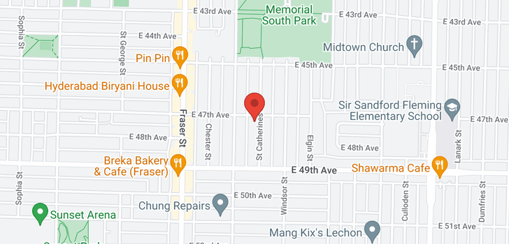 map of 6305 ST. CATHERINES STREET